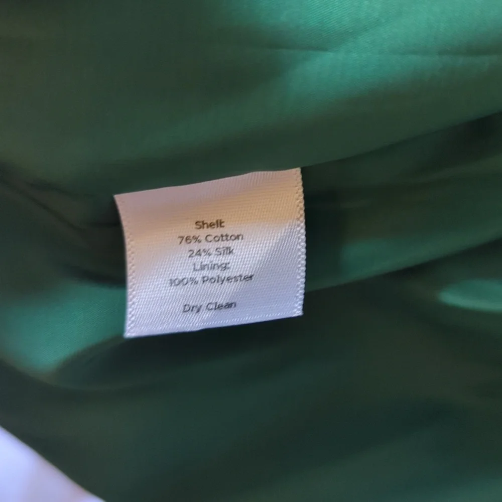 Talbots Emerald Green Cotton Silk Blazer Jacket Women's Size 20 NWT - Picture 3 of 11